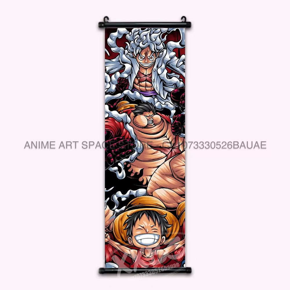 ONE PIECE Hanging Painting Anime Poster Zoro Canvas Scrolls Picture Luffy Gear 5 Home Decoration Movie Theater Kaidou Wall Art
