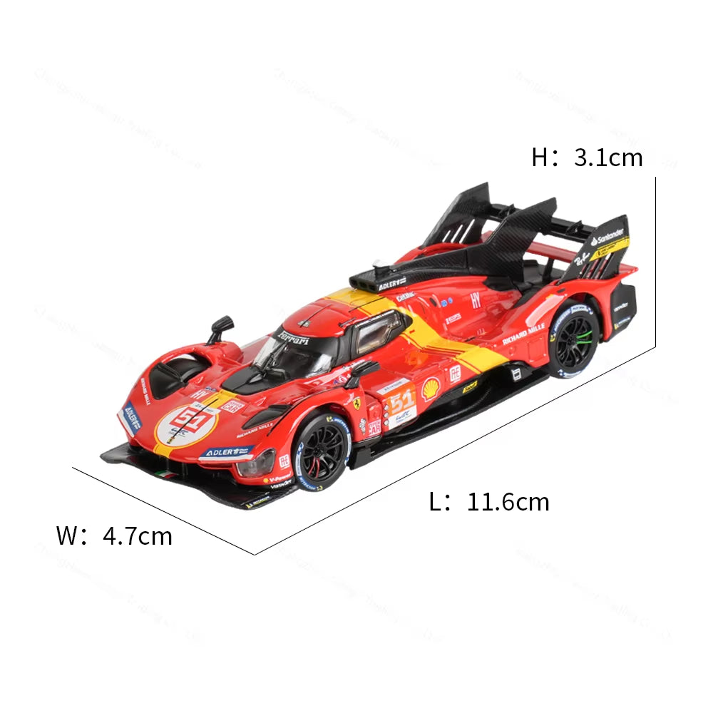 Bburago 1:43 Ferrari 499P Static Die Cast Vehicles Collectible Model Racing Car Toys