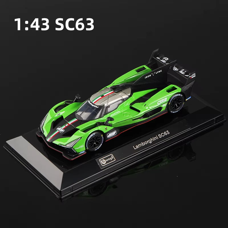 B 1:43 Lamborghini SC63 Car Model Racing Alloy Miniature Diecast Vehicles Toy Voiture Gift Collection