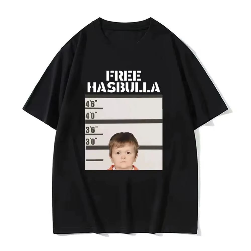 Funny Hasbulla Meme Graphic T Shirt for Men Women Fashion Oversized Tee Shirt Womenshort Sleeve T-Shirt Streetwear Y2K Top