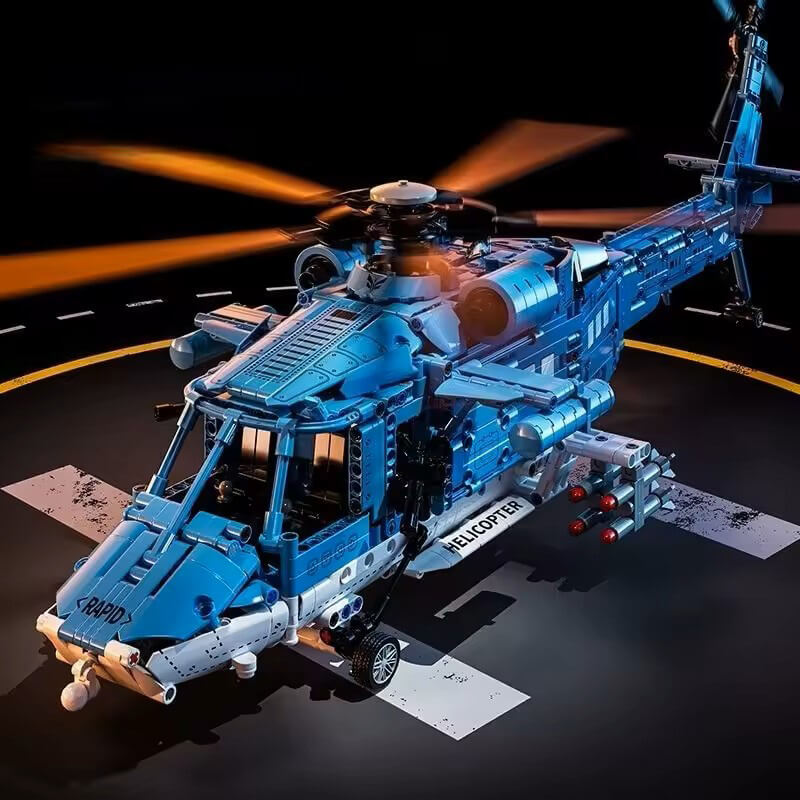 Heavy-Duty Military Helicopter 1710Pcs