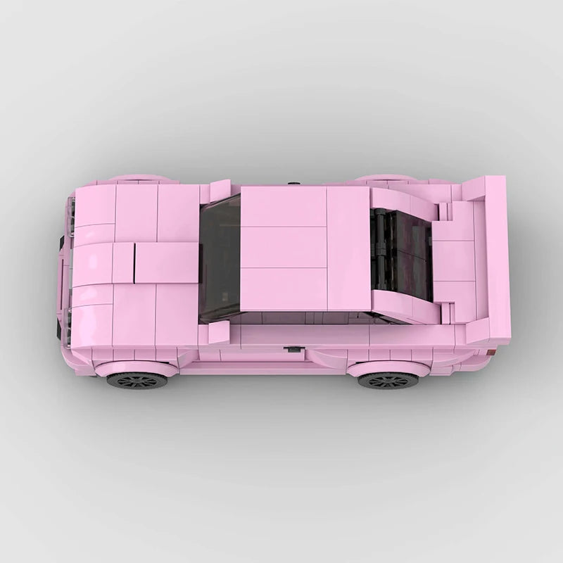 MOC Pink E3 DTM Racer Cars City Sports Vehicle Building Blocks Creative Garage Toys Education Brick Christmas Child Gift