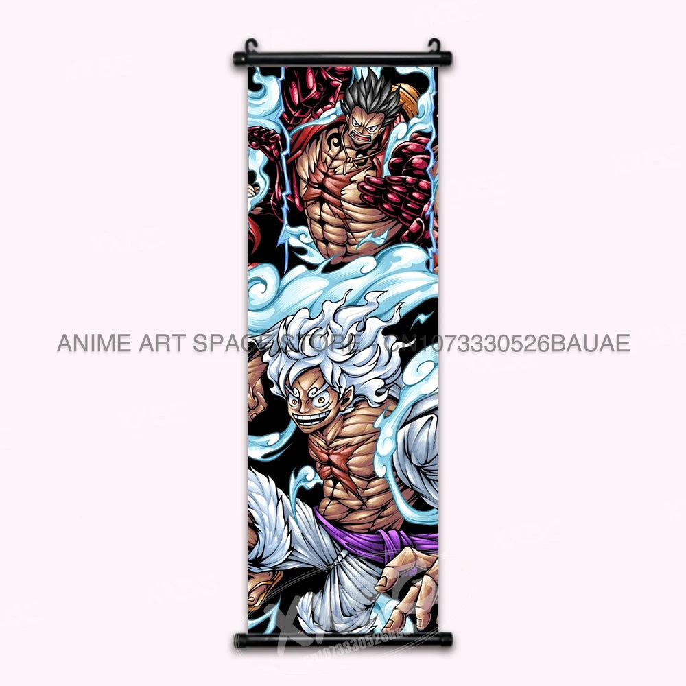ONE PIECE Hanging Painting Anime Poster Zoro Canvas Scrolls Picture Luffy Gear 5 Home Decoration Movie Theater Kaidou Wall Art