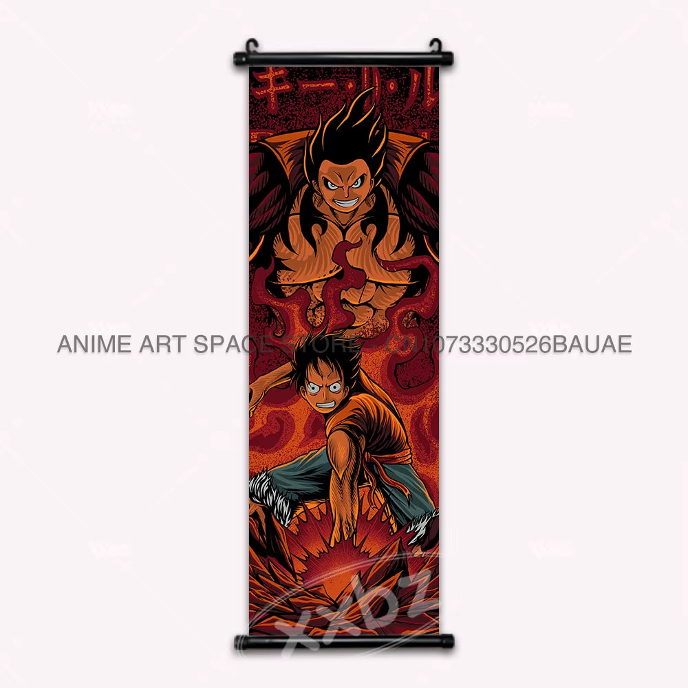 ONE PIECE Hanging Painting Anime Poster Zoro Canvas Scrolls Picture Luffy Gear 5 Home Decoration Movie Theater Kaidou Wall Art