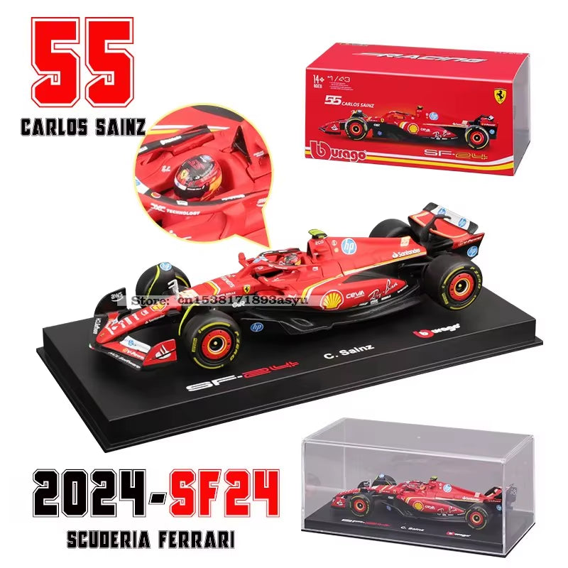 1:43 F1 2023 24# Zhou Guanyu Alfa Romeo F1 Team Stake C43 77# Valtteri Bottas Alloy Car Die Cast Car Model Competition