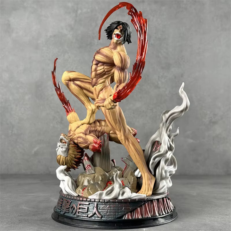 29Cm Eren Jaeger Figure Manga Attack on Titan Anime Figures Jaeger Pvc Model Statue Doll Collection Decoration Toys Gift
