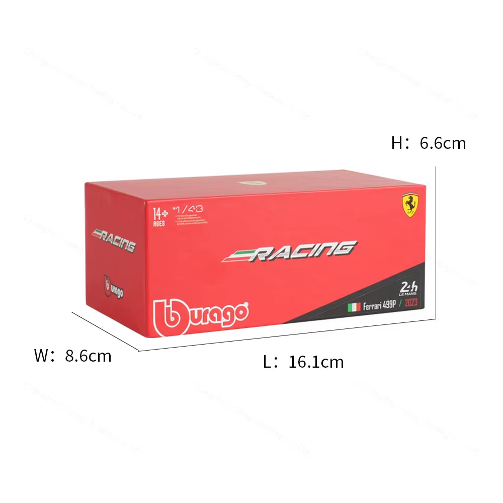 Bburago 1:43 Ferrari 499P Static Die Cast Vehicles Collectible Model Racing Car Toys