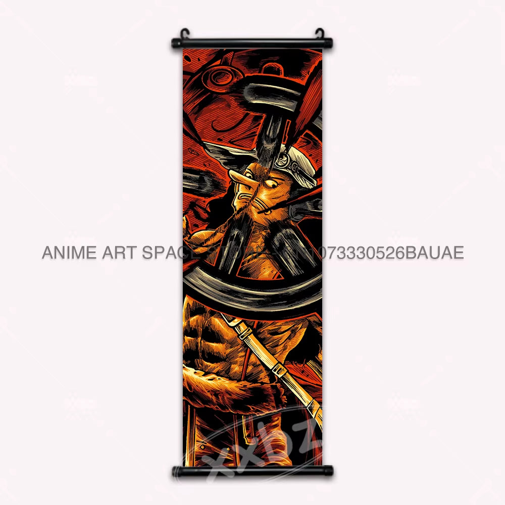 ONE PIECE Hanging Painting Anime Poster Zoro Canvas Scrolls Picture Luffy Gear 5 Home Decoration Movie Theater Kaidou Wall Art