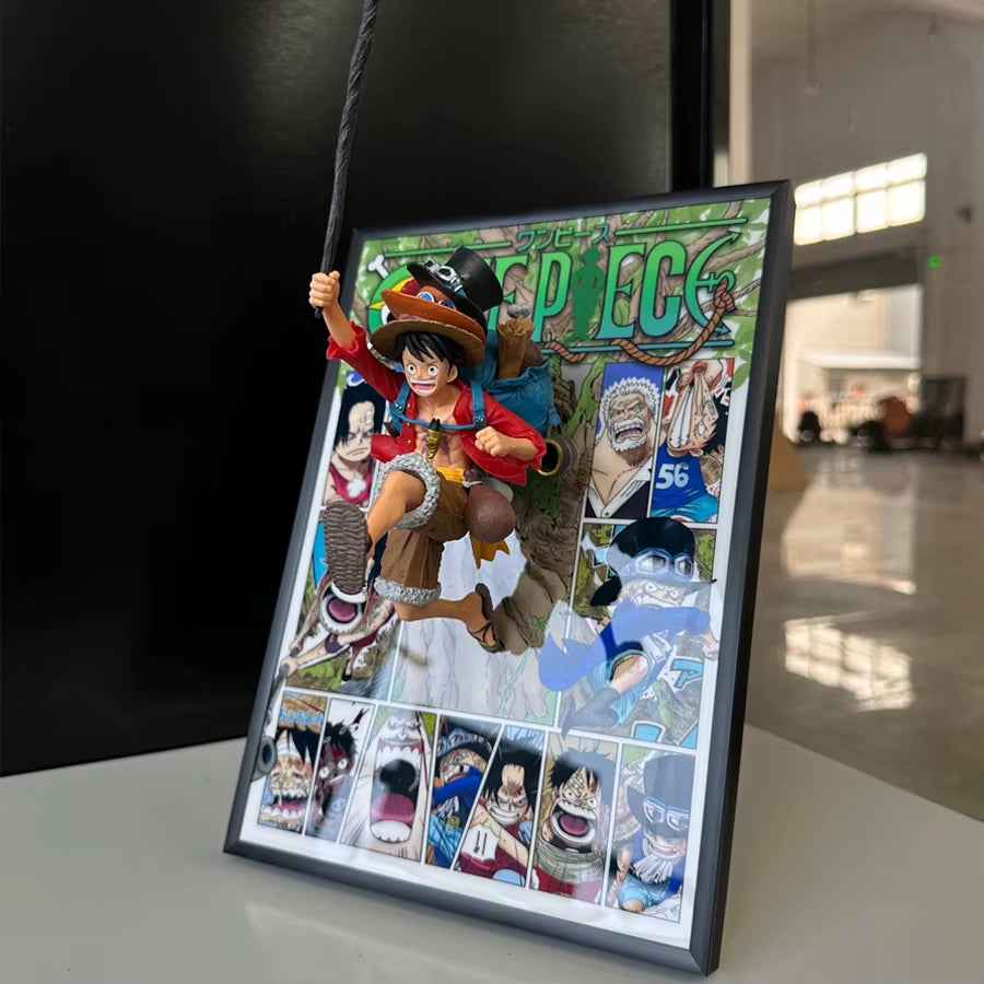 21*30CM One Piece Luffy Sabo Ace Anime Figure Art Poster Painting Wall Art Retro Posters Decorative Paintings for Home