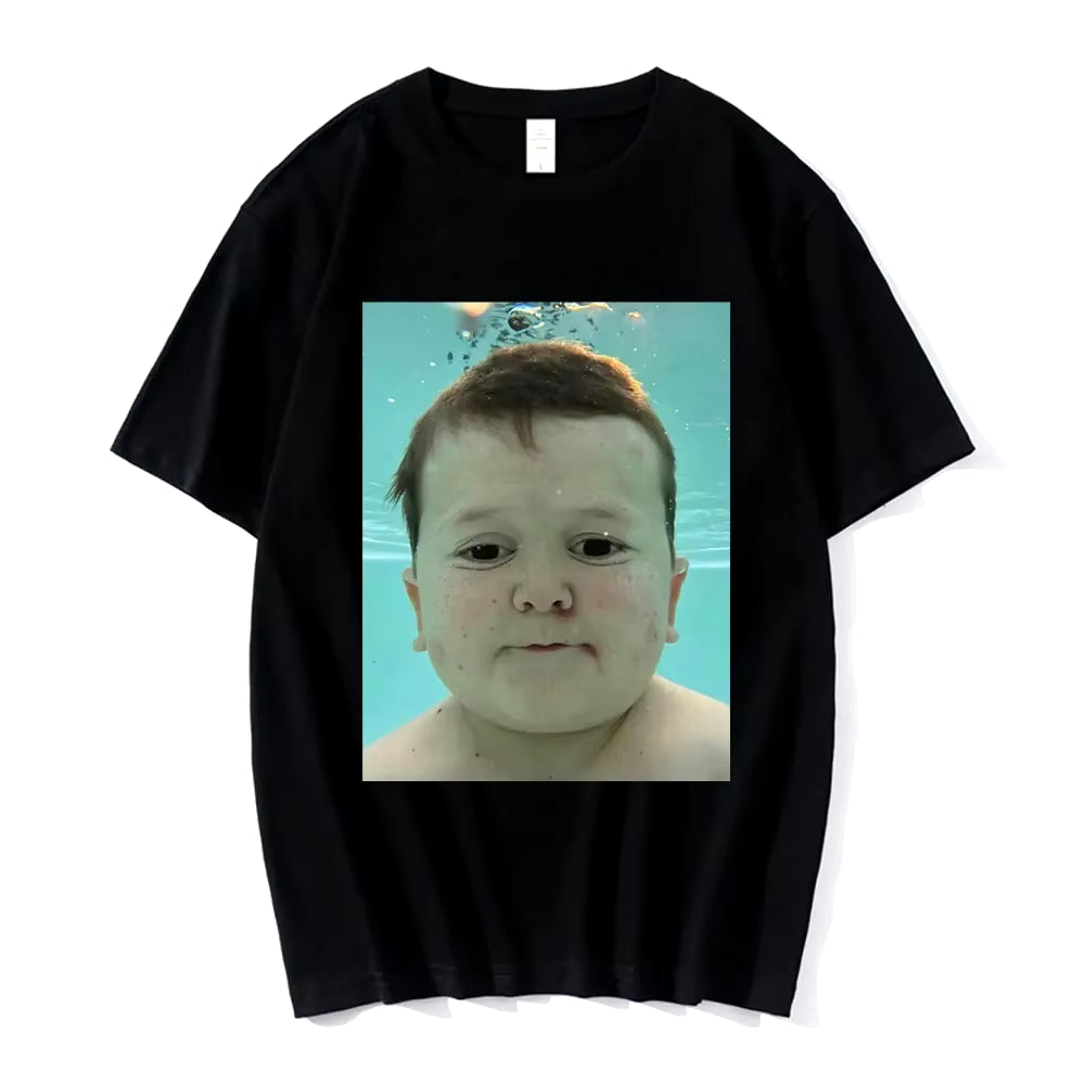 Hasbulla Fighting Meme T Shirts Mini Khabib Blogger Printed T-Shirt Summer Fashion Casual Oversized T-Shirts Cotton Streetwear