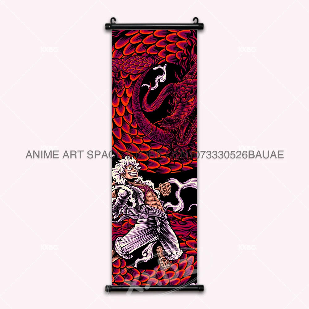 ONE PIECE Hanging Painting Anime Poster Zoro Canvas Scrolls Picture Luffy Gear 5 Home Decoration Movie Theater Kaidou Wall Art