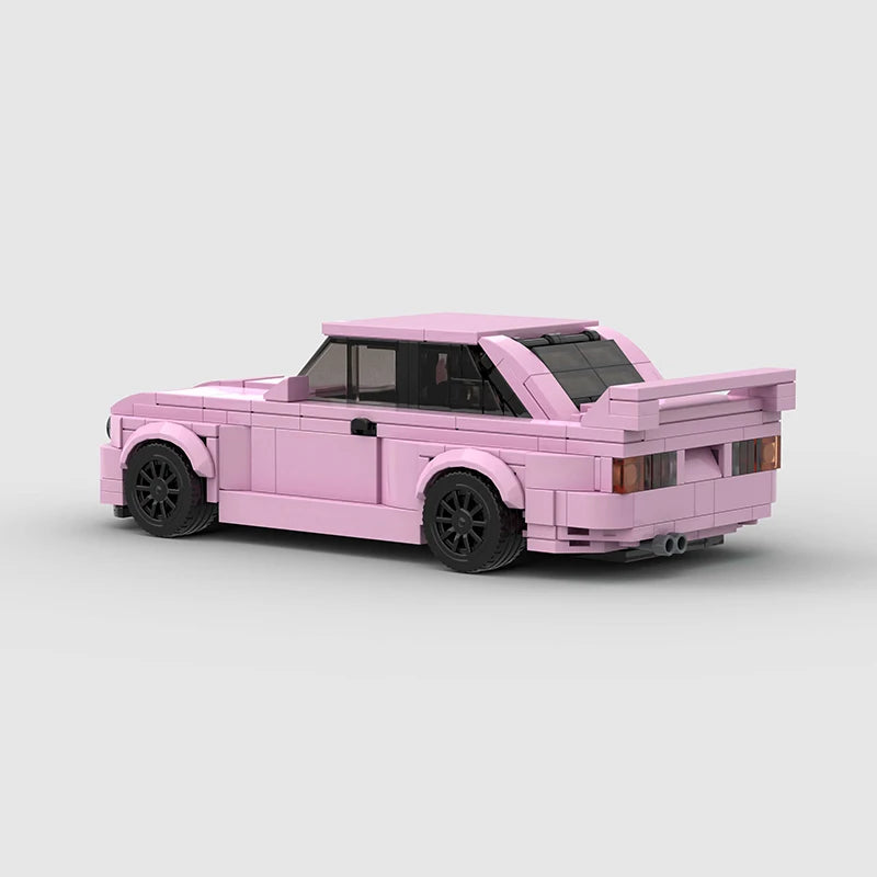 MOC Pink E3 DTM Racer Cars City Sports Vehicle Building Blocks Creative Garage Toys Education Brick Christmas Child Gift