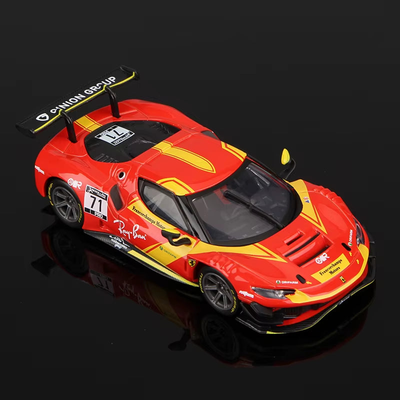 1:43 Ferrari 296 GT3 Car Model Alloy Supercar Die Cast Vehicles Toy Die-Cast Voiture Gift Collection