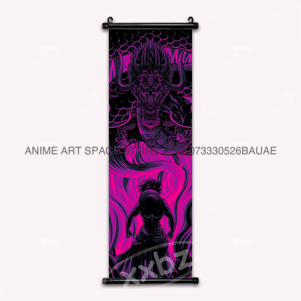 ONE PIECE Hanging Painting Anime Poster Zoro Canvas Scrolls Picture Luffy Gear 5 Home Decoration Movie Theater Kaidou Wall Art