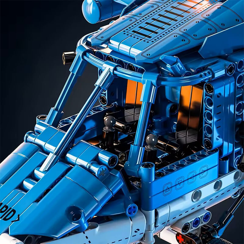 Heavy-Duty Military Helicopter 1710Pcs