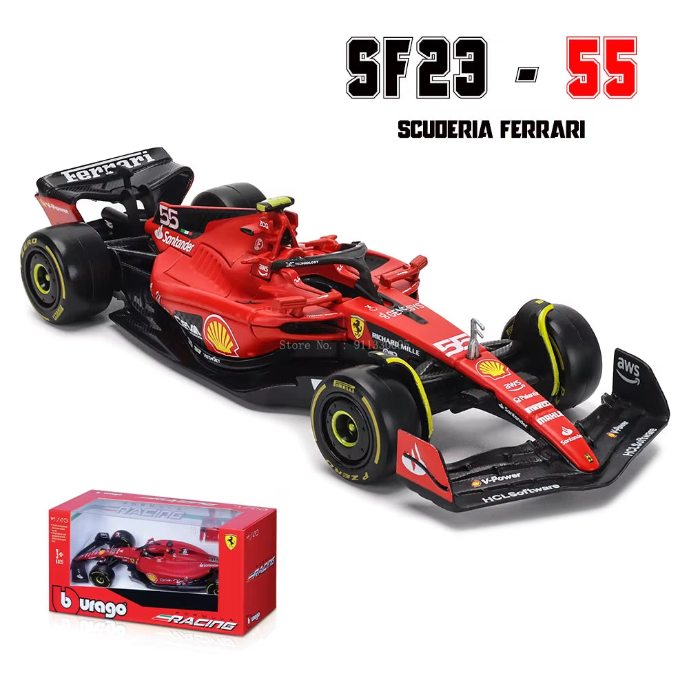 1:43 2024 2023 F1 Scuderia Ferrari SF24 SF23 #16 Lecler #55 Sainz Jr Alloy Luxury Car Die Cast Car Model Toy Series