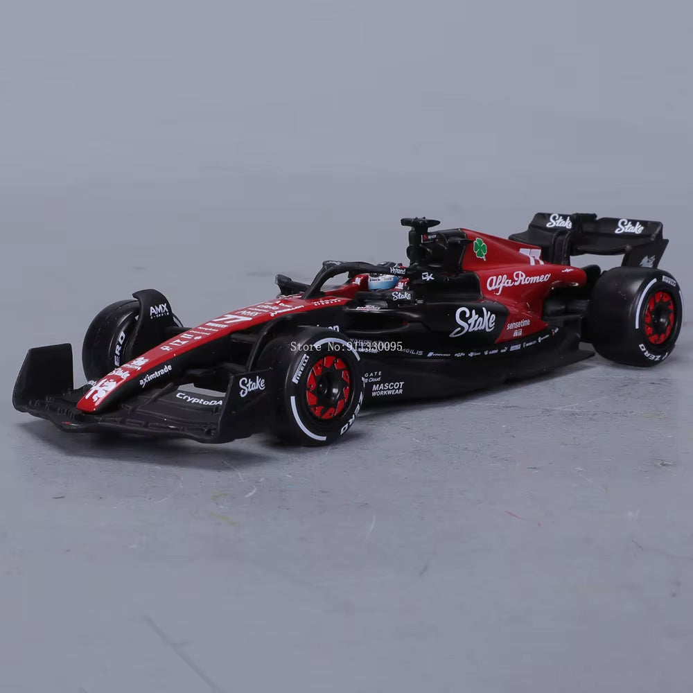 1:43 F1 2023 24# Zhou Guanyu Alfa Romeo F1 Team Stake C43 77# Valtteri Bottas Alloy Car Die Cast Car Model Competition