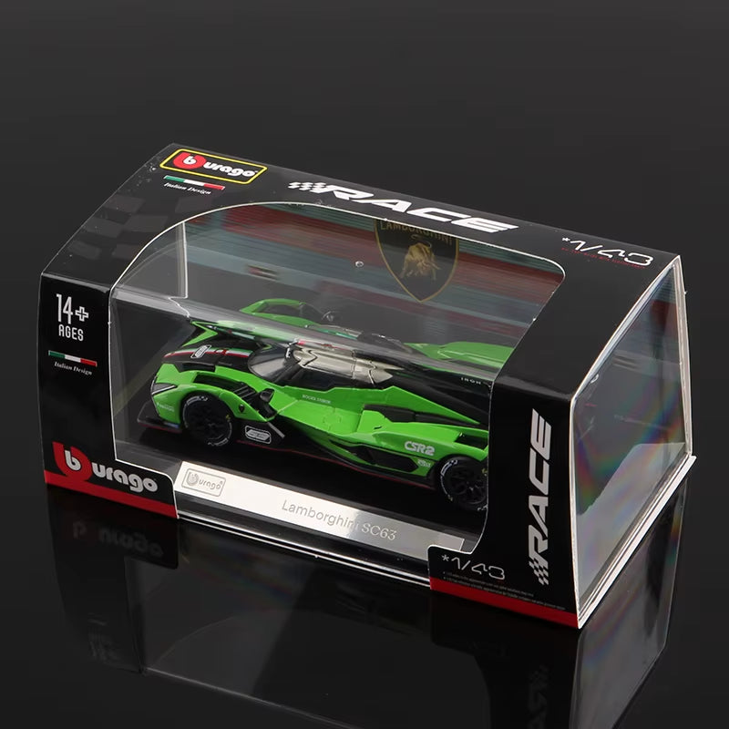 B 1:43 Lamborghini SC63 Car Model Racing Alloy Miniature Diecast Vehicles Toy Voiture Gift Collection