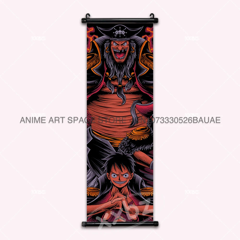 ONE PIECE Hanging Painting Anime Poster Zoro Canvas Scrolls Picture Luffy Gear 5 Home Decoration Movie Theater Kaidou Wall Art