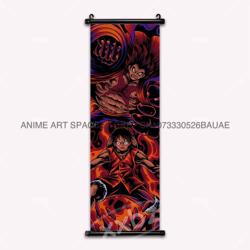ONE PIECE Hanging Painting Anime Poster Zoro Canvas Scrolls Picture Luffy Gear 5 Home Decoration Movie Theater Kaidou Wall Art
