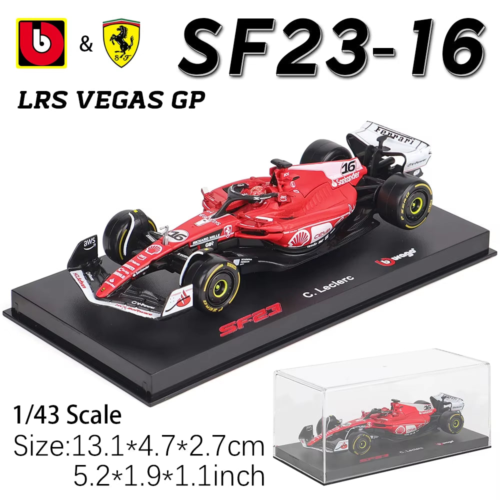 1:43 2024 2023 F1 Scuderia Ferrari SF24 SF23 #16 Lecler #55 Sainz Jr Alloy Luxury Car Die Cast Car Model Toy Series