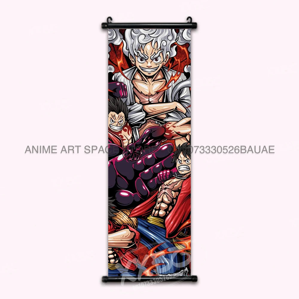 ONE PIECE Hanging Painting Anime Poster Zoro Canvas Scrolls Picture Luffy Gear 5 Home Decoration Movie Theater Kaidou Wall Art