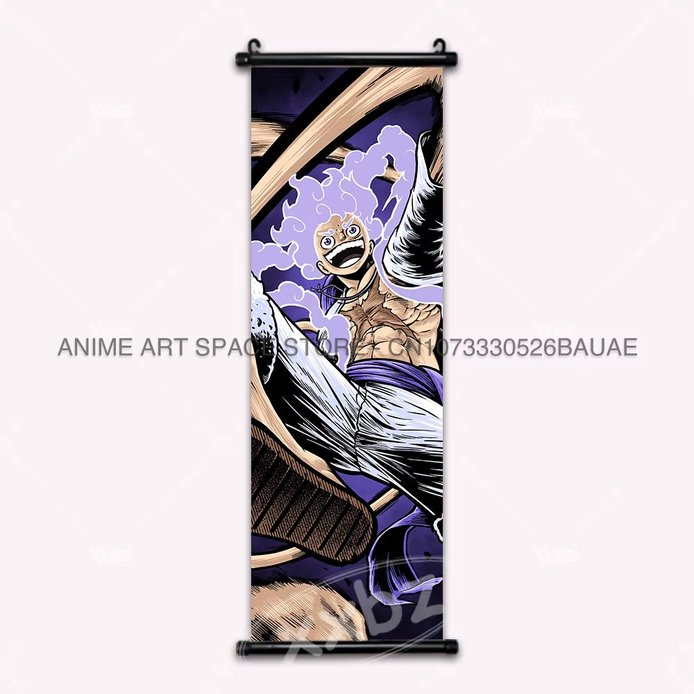 ONE PIECE Hanging Painting Anime Poster Zoro Canvas Scrolls Picture Luffy Gear 5 Home Decoration Movie Theater Kaidou Wall Art