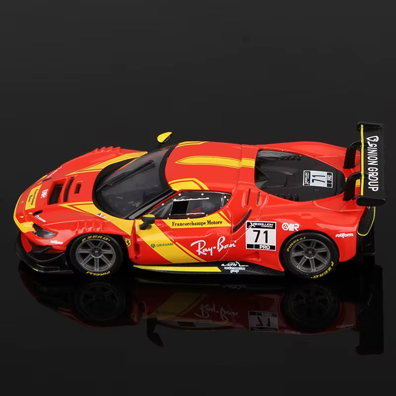 1:43 Ferrari 296 GT3 Car Model Alloy Supercar Die Cast Vehicles Toy Die-Cast Voiture Gift Collection